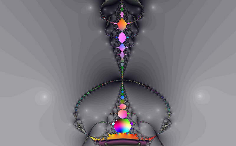 Colorful Fractal Pattern — Gray