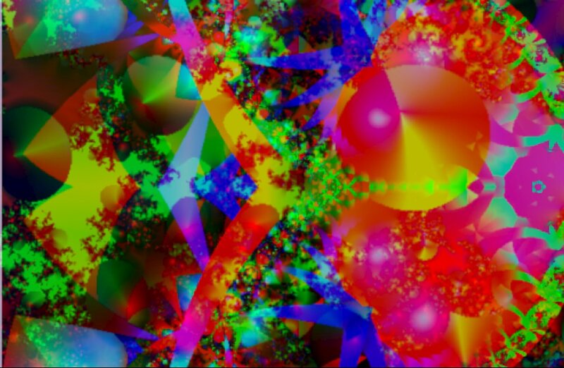 Colorful Fractal Pattern — Green, Chaotic