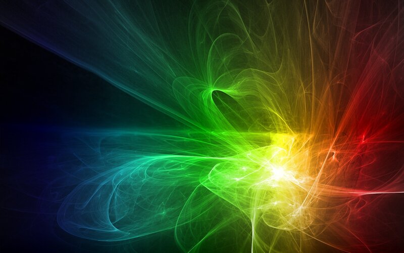 Colorful Fractal Pattern — Green, Dynamic, Abstract, Light