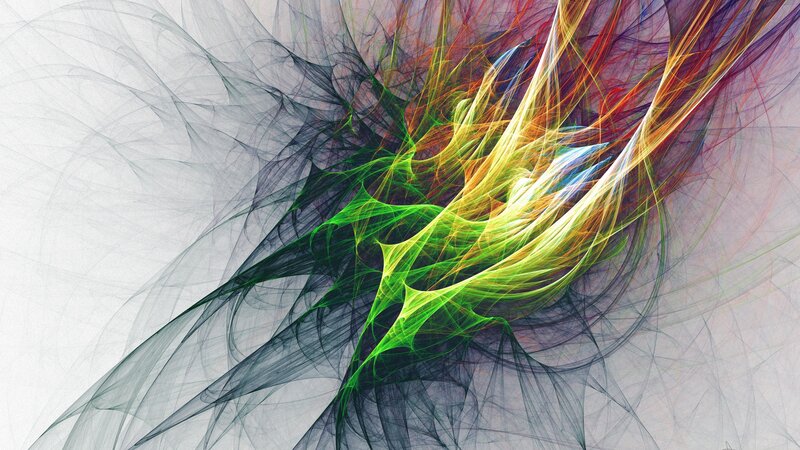 Colorful Fractal Pattern — Green, Dynamic, Abstract, Lines, Colors