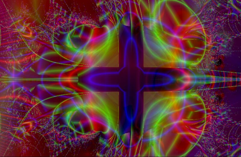 Colorful Fractal Pattern — Green, Energetic
