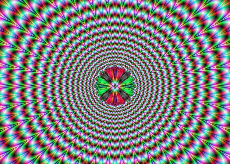 Colorful Fractal Pattern — Green, Hypnotic, Abstract, Colors