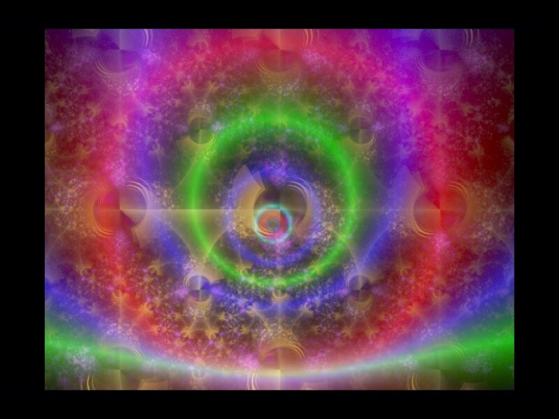 Colorful Fractal Pattern — Green, Hypnotic, Abstract, Spirals