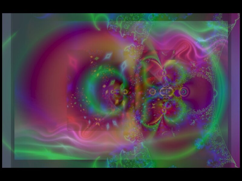 Colorful Fractal Pattern — Green, Hypnotic, Abstract, Swirls