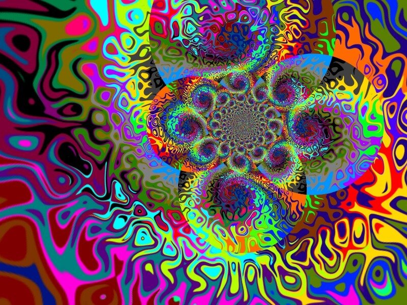Colorful Fractal Pattern — Green