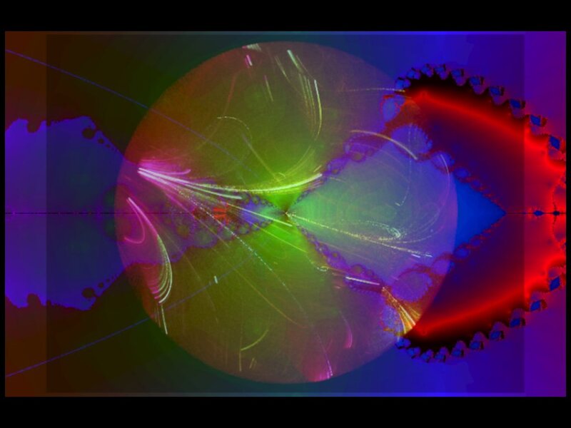 Colorful Fractal Pattern — Green, Vibrant, Abstract, Circle