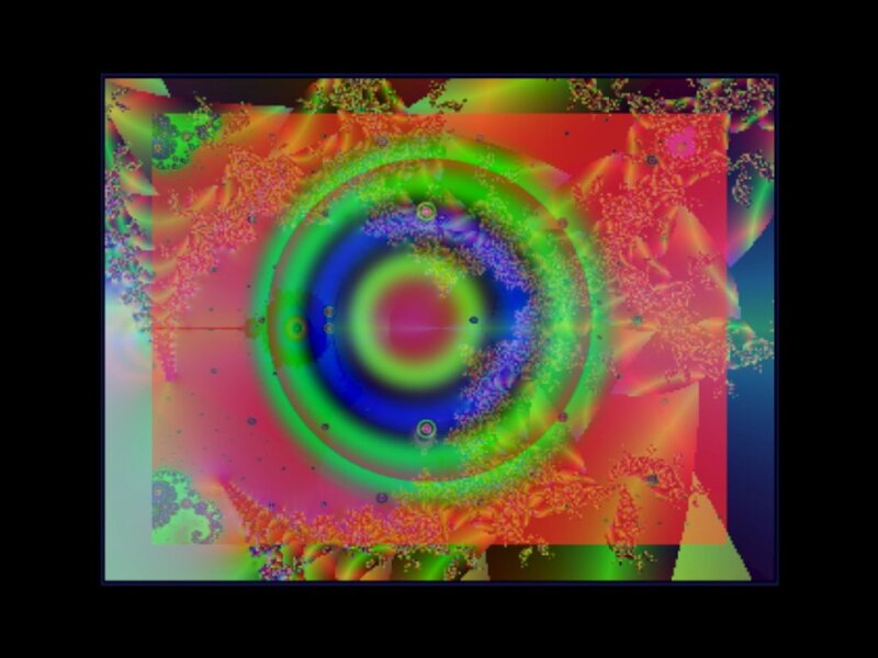 Colorful Fractal Pattern — Green, Vibrant, Abstract, Circles, Spirals, Colors