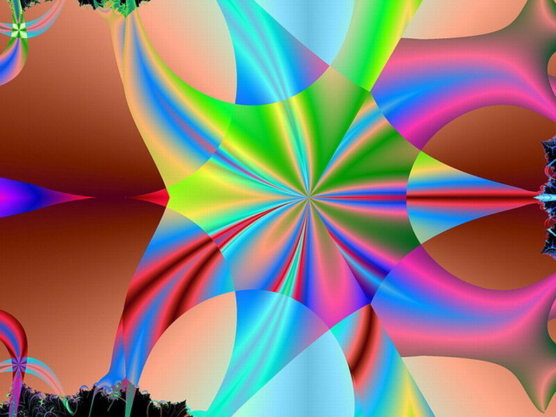 Colorful Fractal Pattern — Green, Vibrant, Abstract, Colors