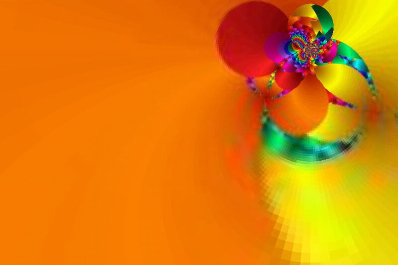 Colorful Fractal Pattern — Orange