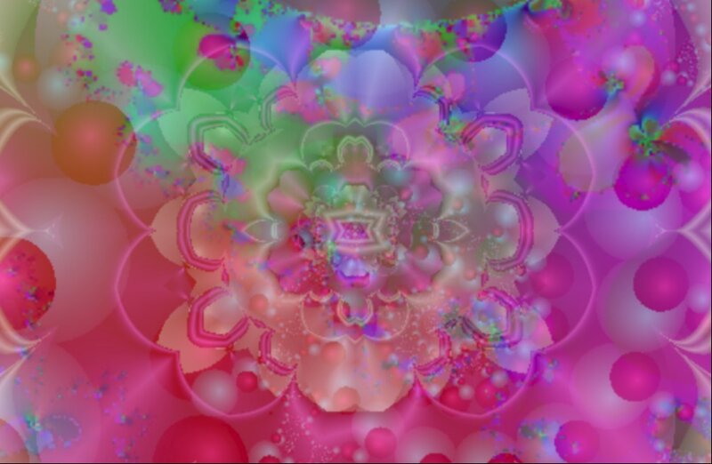 Colorful Fractal Pattern — Pink, Dreamy