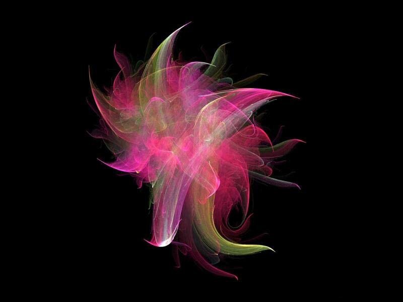 Colorful Fractal Pattern — Pink, Dynamic, Abstract, Smoke