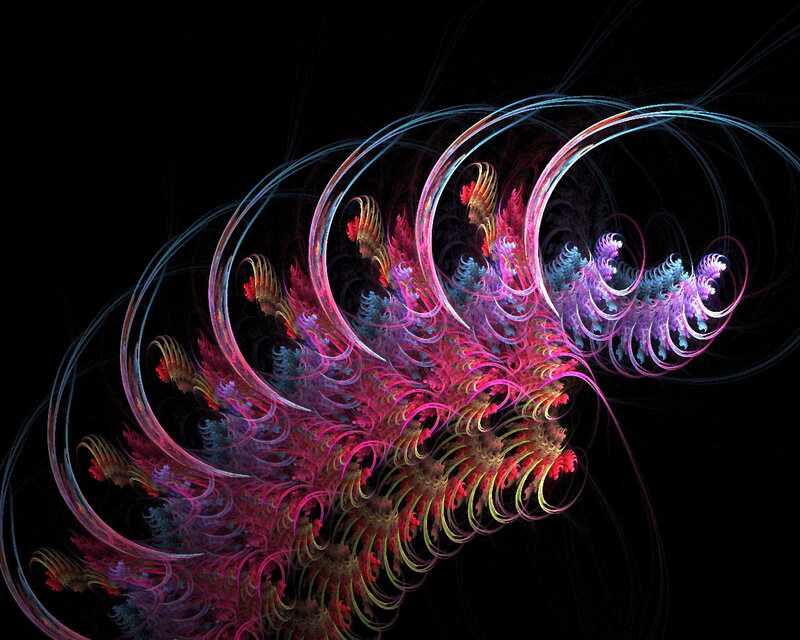 Colorful Fractal Pattern — Pink, Dynamic, Abstract