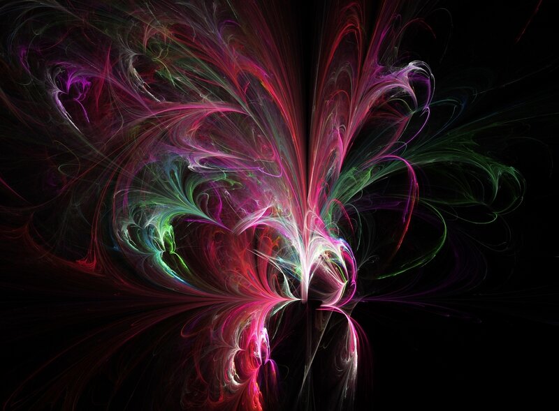 Colorful Fractal Pattern — Pink, Dynamic