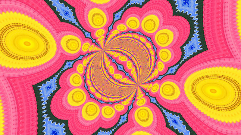 Colorful Fractal Pattern — Pink, Hypnotic, Abstract, Circles