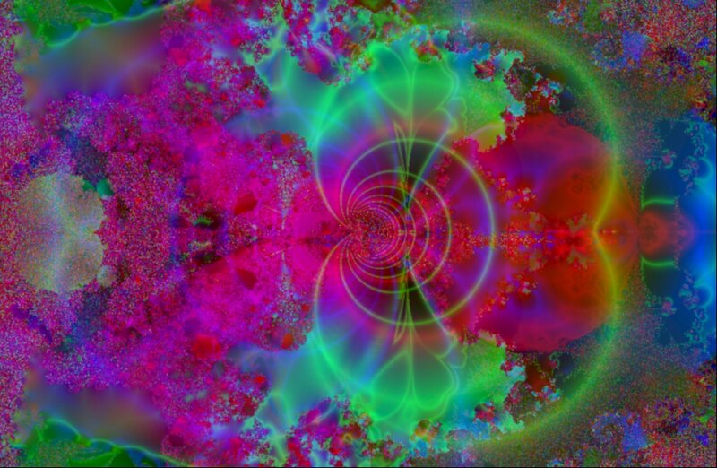 Colorful Fractal Pattern — Pink, Hypnotic, Abstract, Spirals