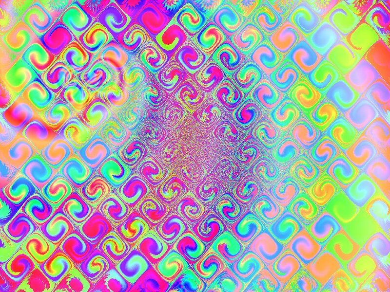 Colorful Fractal Pattern — Pink, Hypnotic, Abstract, Swirls