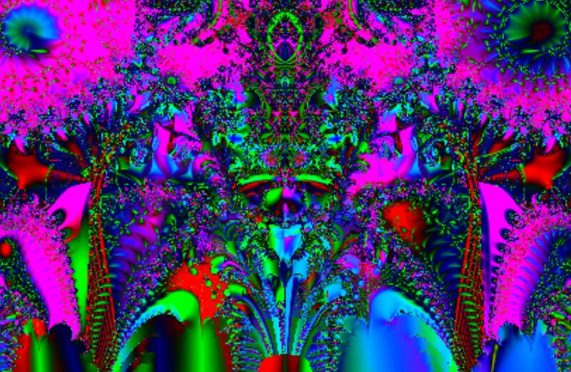 Colorful Fractal Pattern — Pink, Hypnotic, Abstract, Vibrant Colors