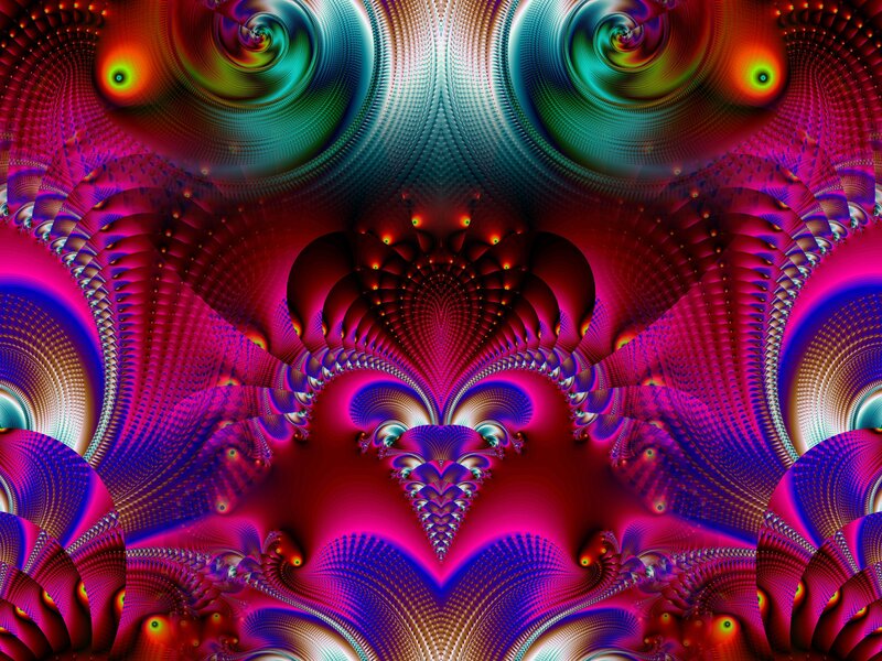 Colorful Fractal Pattern — Pink, Hypnotic, Digital Art, Spirals