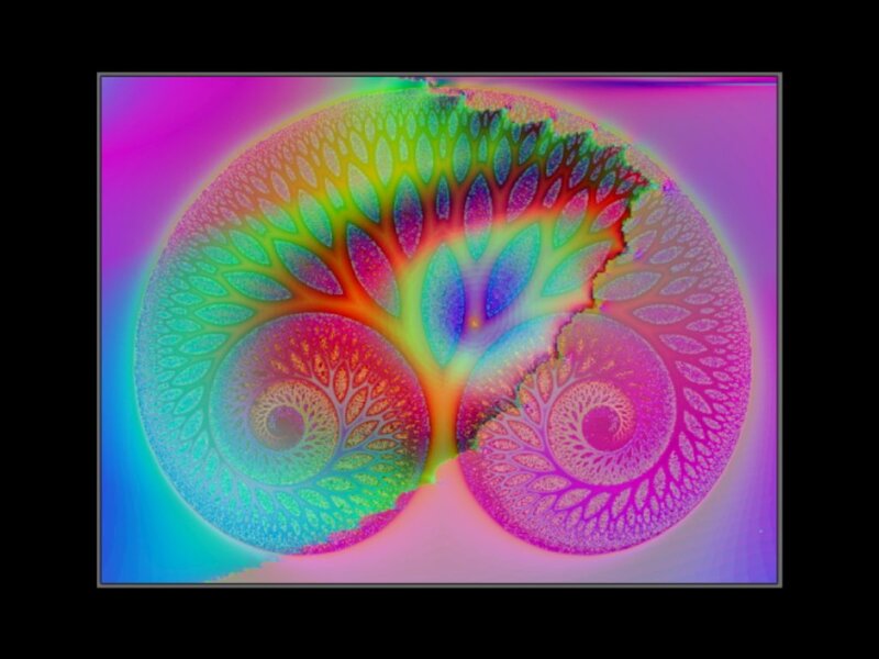 Colorful Fractal Pattern — Pink, Hypnotic, Digital Art