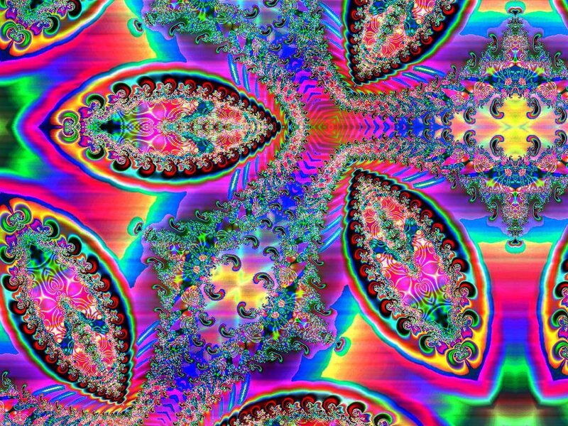Colorful Fractal Pattern — Pink, Hypnotic