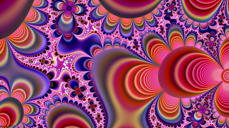 Colorful Fractal Pattern — Pink