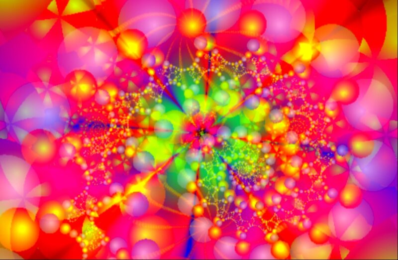 Colorful Fractal Pattern — Pink, Vibrant, Abstract, Circles