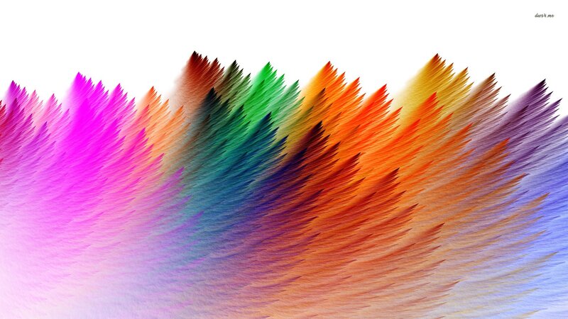 Colorful Fractal Pattern — Pink, Vibrant, Abstract, Colors, Feathers