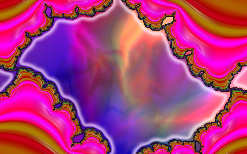 Colorful Fractal Pattern — Pink, Vibrant, Abstract, Colors, Shapes