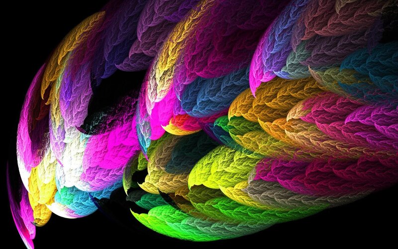 Colorful Fractal Pattern — Pink, Vibrant, Abstract, Colors