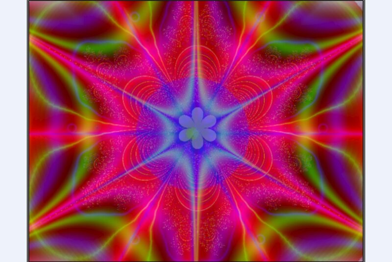 Colorful Fractal Pattern — Pink, Vibrant, Abstract, Flower