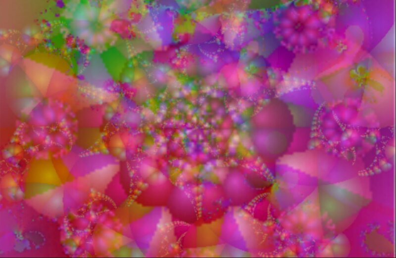Colorful Fractal Pattern — Pink, Vibrant, Abstract, Flowers, Spirals
