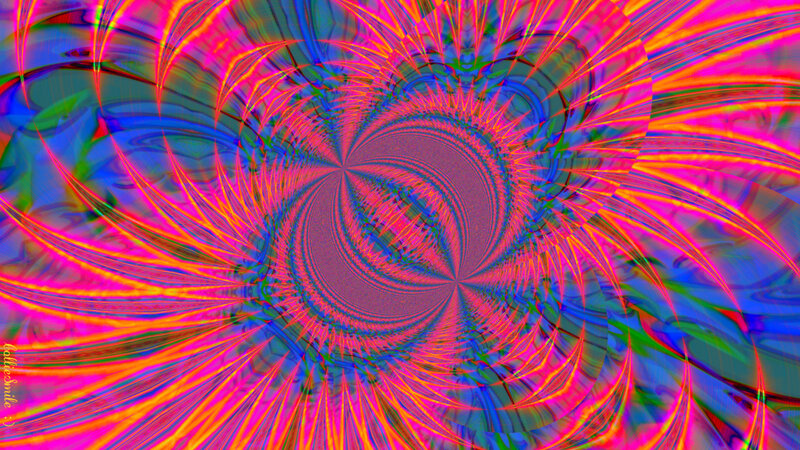 Colorful Fractal Pattern — Pink, Vibrant, Abstract, Spiral, Neon Colors