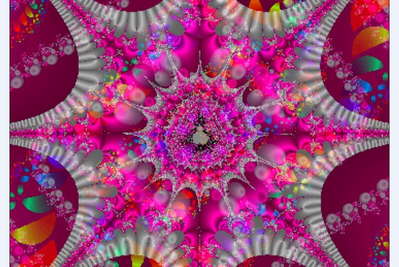 Colorful Fractal Pattern — Pink, Vibrant, Abstract, Spiral