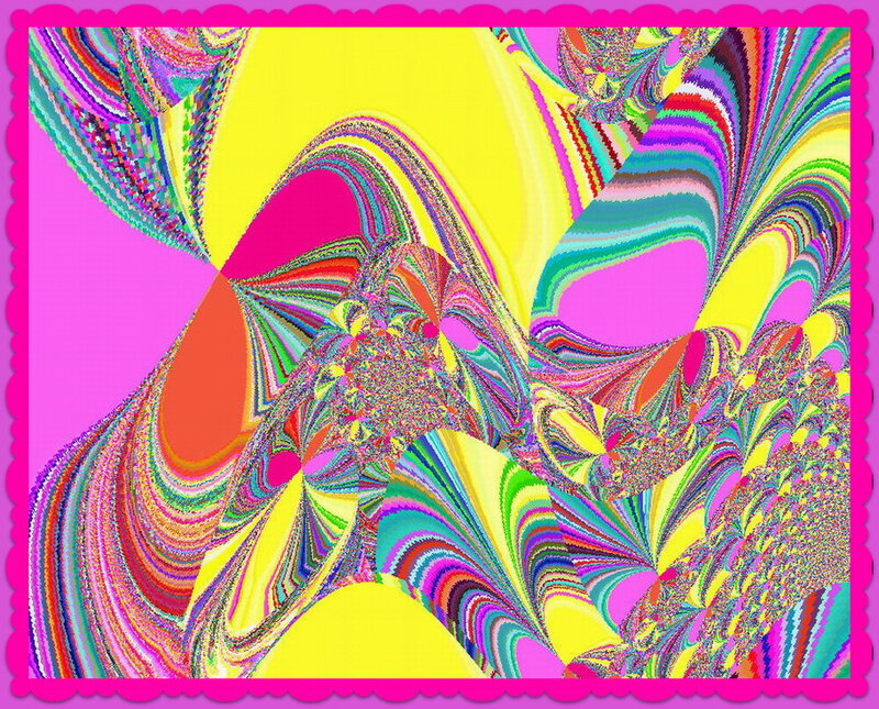 Colorful Fractal Pattern — Pink, Vibrant, Abstract, Swirls