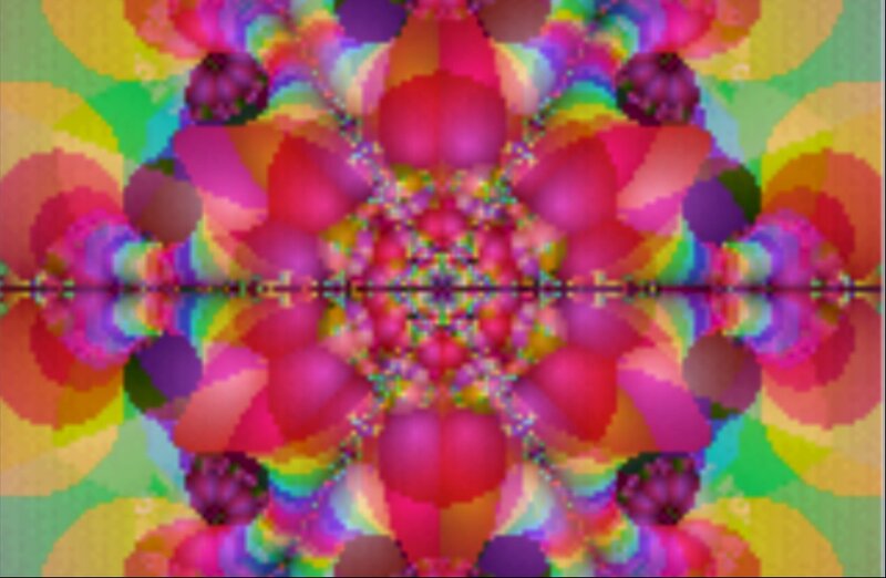 Colorful Fractal Pattern — Pink, Vibrant, Abstract, Symmetry