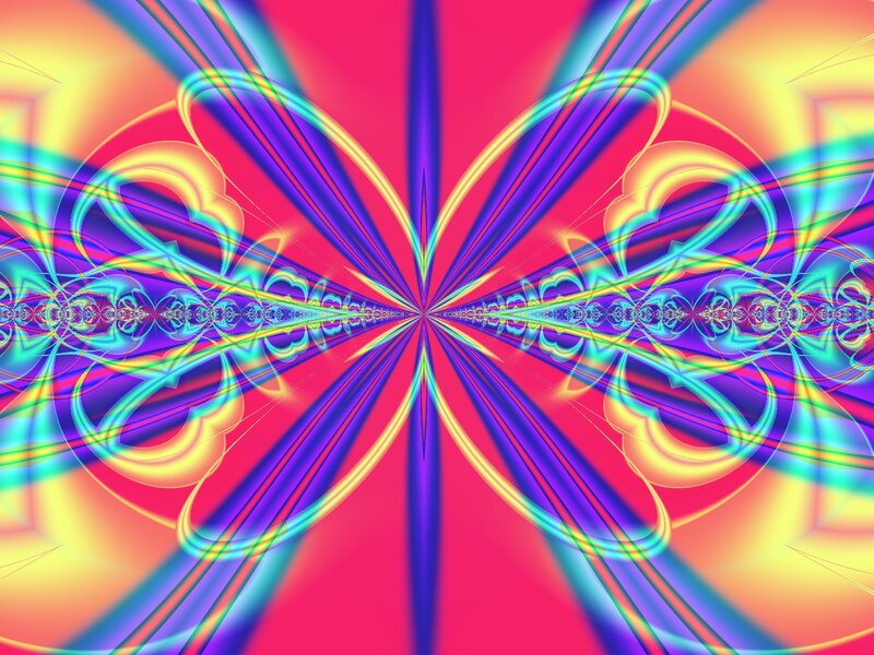 Colorful Fractal Pattern — Pink, Vibrant, Abstract