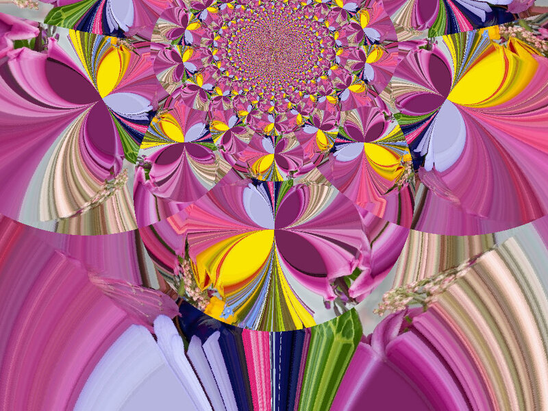 Colorful Fractal Pattern — Pink, Vibrant, Digital Art