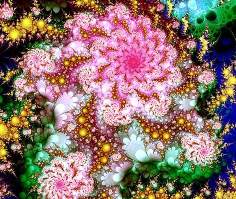 Colorful Fractal Pattern — Pink, Vibrant