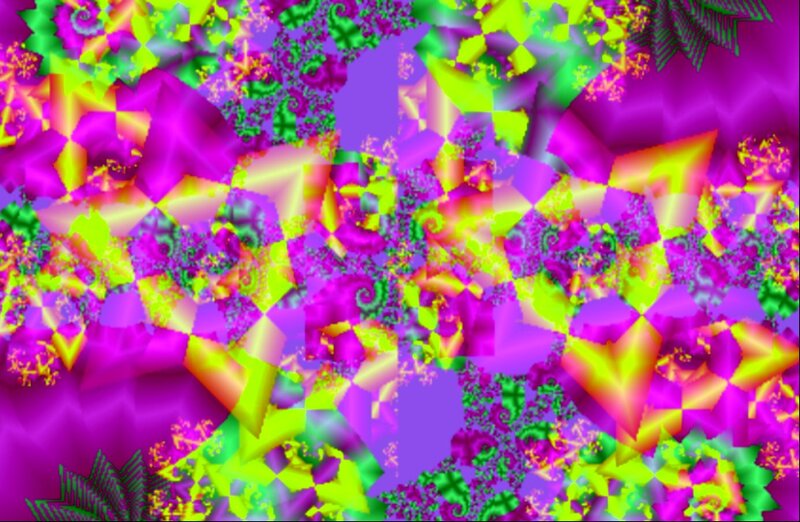 Colorful Fractal Pattern — Purple, Chaotic