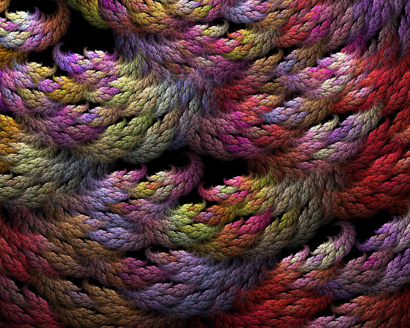 Colorful Fractal Pattern — Purple, Complex, Abstract, Swirls