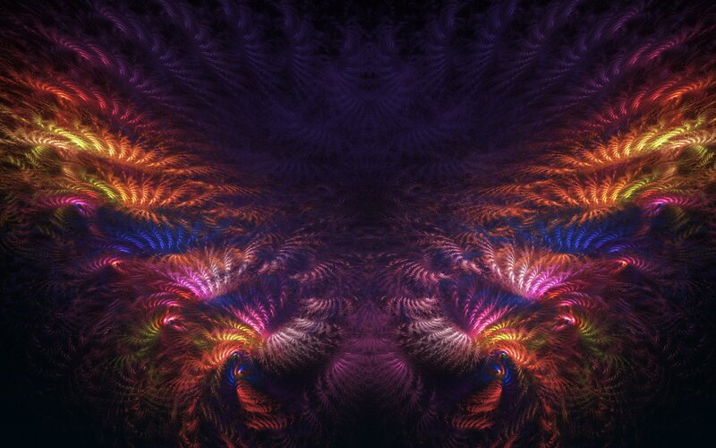 Colorful Fractal Pattern — Purple, Dramatic, Abstract