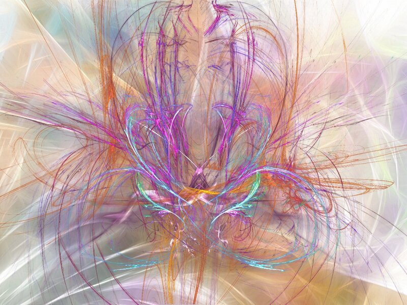 Colorful Fractal Pattern — Purple, Dynamic, Abstract, Lines, Curves