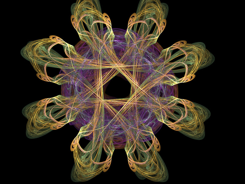 Colorful Fractal Pattern — Purple, Dynamic, Abstract, Lines, Loops