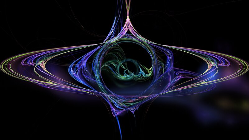 Colorful Fractal Pattern — Purple, Dynamic, Abstract, Lines