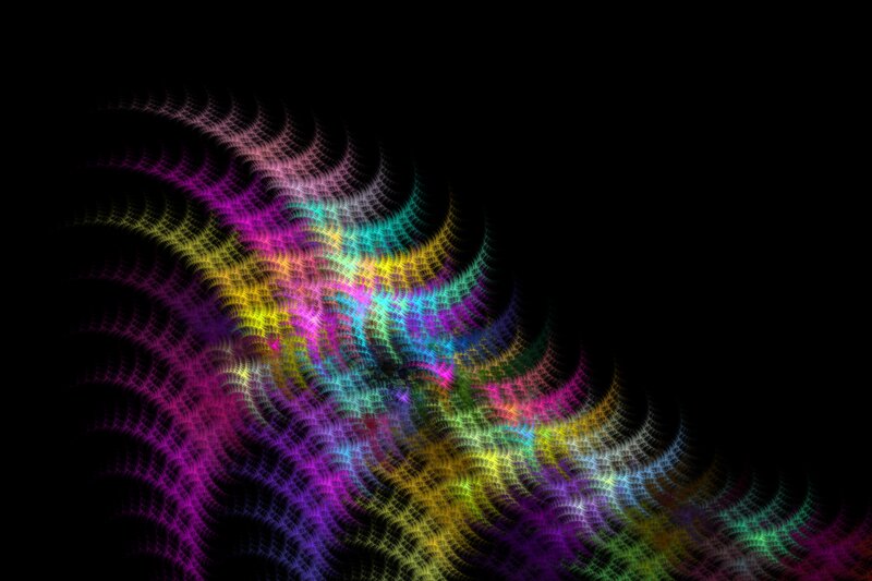 Colorful Fractal Pattern — Purple, Dynamic, Abstract, Waves