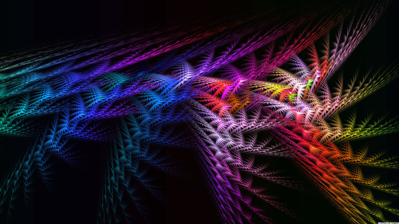 Colorful Fractal Pattern — Purple, Dynamic, Digital Art