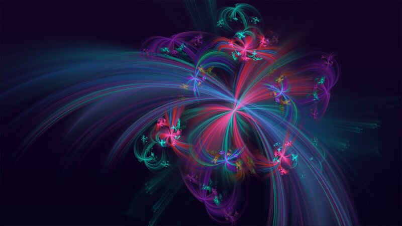 Colorful Fractal Pattern — Purple, Dynamic, Night