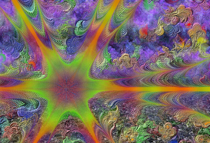Colorful Fractal Pattern — Purple, Energetic