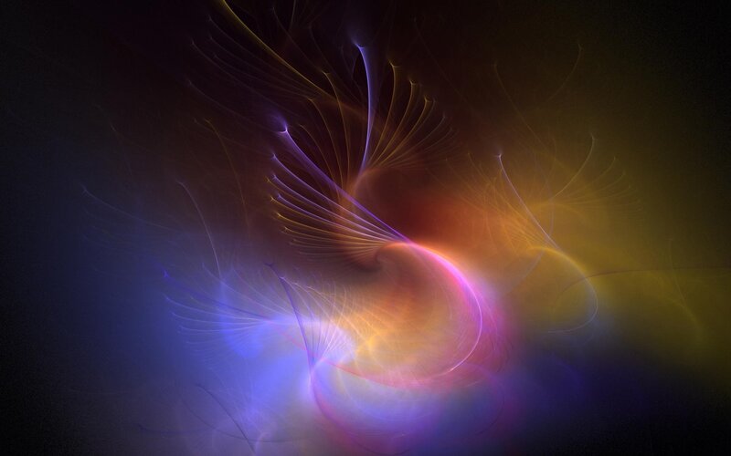Colorful Fractal Pattern — Purple, Ethereal, Abstract, Light