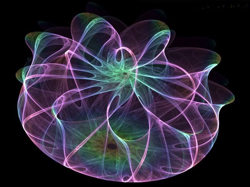 Colorful Fractal Pattern — Purple, Ethereal, Abstract, Light Trails